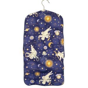 Hanging Toiletry Bag Navy Blue Celestial Sun Moon Zodiac